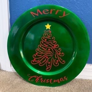 Christmas Decorations, Plastic charger plate